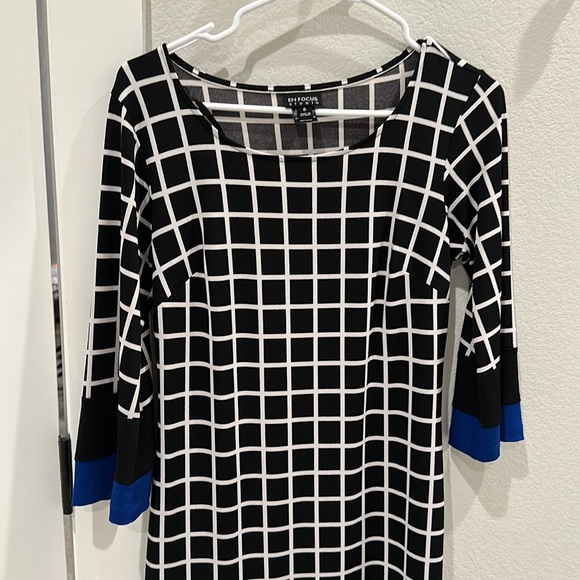 EUC Macy’s En Focus Studio Brand Mod Graph Print Dress Women’s Size 6 - Picture 6 of 8